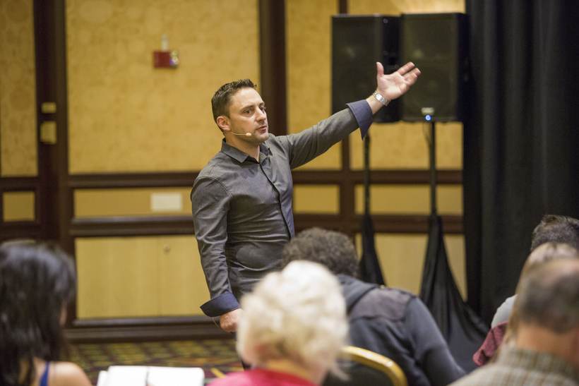 Kip Brooks speaking to an audience